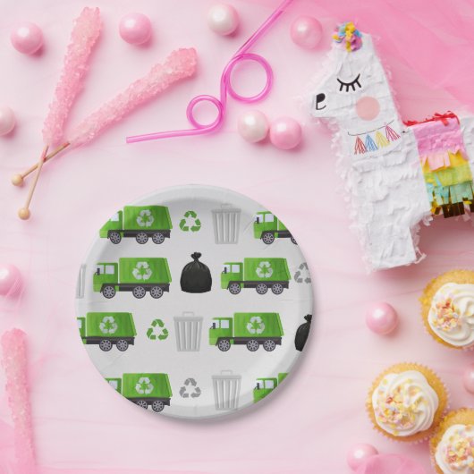 Müllwagen - Geburtstag Pappteller (Party)