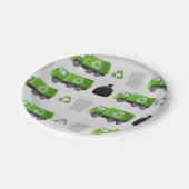 Müllwagen - Geburtstag Pappteller (Schrägansicht)