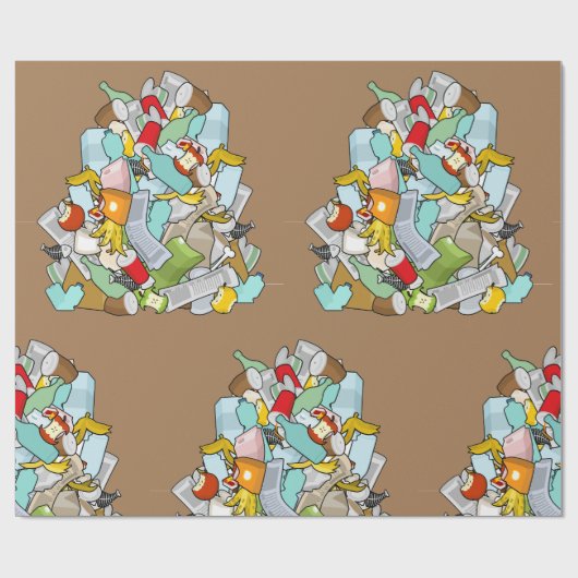 Müllwagen Geschenkpapier (Flach)