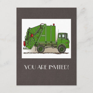 Müllwagen Grün Einladung