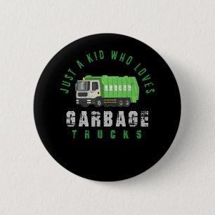 Müllwagen Kids Boys Recycelnd LKW Button