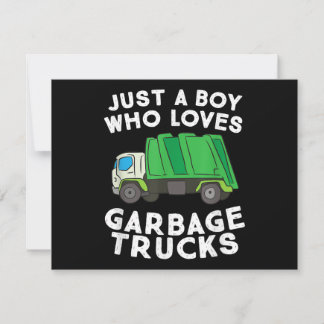 Müllwagen nur ein Junge, der Mülltransporter Liebe