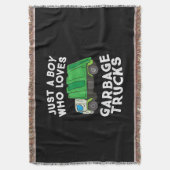 Müllwagen nur ein Junge, der Mülltransporter Liebe Decke (Vorderseite Vertikal)