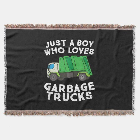 Müllwagen nur ein Junge, der Mülltransporter Liebe Decke (Vorderseite)
