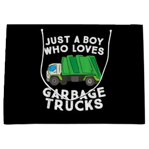 Müllwagen nur ein Junge, der Mülltransporter Liebe Große Geschenktüte