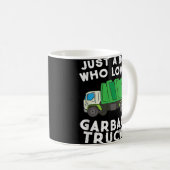 Müllwagen nur ein Junge, der Mülltransporter Liebe Kaffeetasse (VorderseiteRechts)