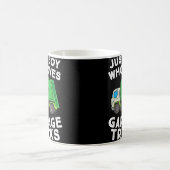 Müllwagen nur ein Junge, der Mülltransporter Liebe Kaffeetasse (Mittel)