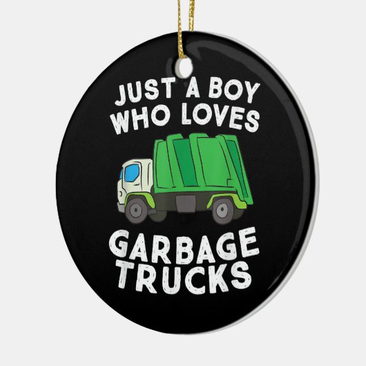 Müllwagen nur ein Junge, der Mülltransporter Liebe Keramik Ornament (Links)