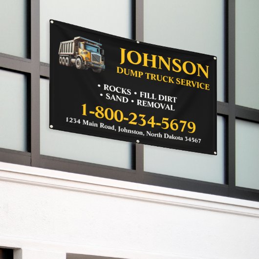 Müllwagen-Service Banner (Äußeres Gebäude)