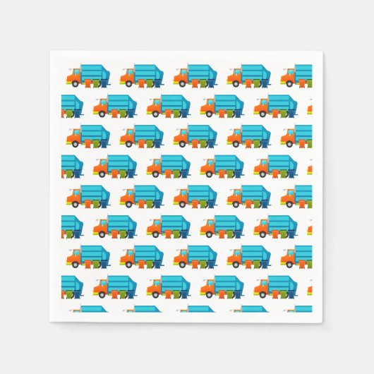 Müllwagen und Müll können Party töten Serviette (Vorderseite)