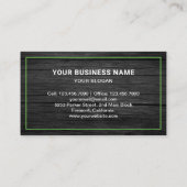 Müllwagen zum Entfernen von dunklem Grauholz Visitenkarte (Rückseite)