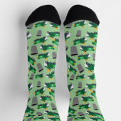 Müllwagen zum Recycling Muster Socken (Oben)