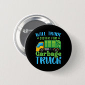 Müllwagen zum Tag der Erde Gerecycelt Kleinwagenwa Button (Vorne & Hinten)