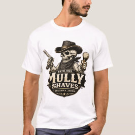 Mully Shaves – Outlaw-Barbier-Design T-Shirt