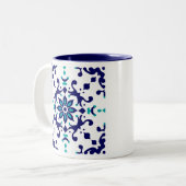 Multani Blue Keramik  Zweifarbige Tasse (Vorderseite Links)