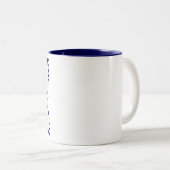 Multani Blue Keramik  Zweifarbige Tasse (VorderseiteRechts)