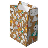 Multcolor Fox-Cartoon Mittlere Geschenktüte (Vorderseite Schrägansicht)