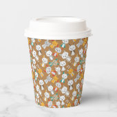 Multcolor Fox-Cartoon Pappbecher (Vorderseite)