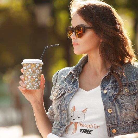 Multcolor Fox-Cartoon Pappbecher