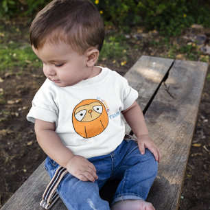Multcolor Sleepy Sloth Cartoon Baby T-shirt