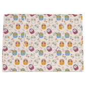 Multcolor Sleepy Sloth Cartoon Große Geschenktüte (Vorderseite)