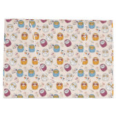 Multcolor Sleepy Sloth Cartoon Große Geschenktüte (Rückseite)