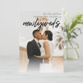 Multi-3-Foto-Neuankündigung - Schwarz Einladung (Stehend Vorderseite)