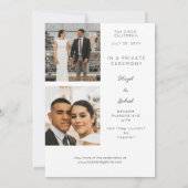 Multi-3-Foto-Neuankündigung - Schwarz Einladung (Rückseite)