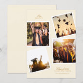 multi 4 photo frame graduation high school ankündigung (Vorne/Hinten)