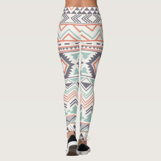 Multi Aztec Pastel Frauen Leggings (Rückseite)