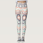 Multi Aztec Pastel Frauen Leggings (Vorderseite)