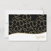 Multi Baseball Gold Antwortkarte RSVP Karte (Rückseite)