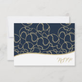 Multi-Baseball Gold Response Card RSVP Karte (Rückseite)