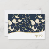 Multi-Baseball Gold Response Card RSVP Karte (Rückseite)