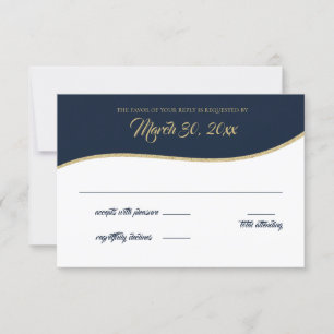 Multi-Baseball Gold Response Card RSVP Karte
