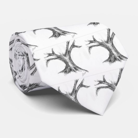 Multi Baum-Skizze-Krawatte Krawatte (Gerollt)