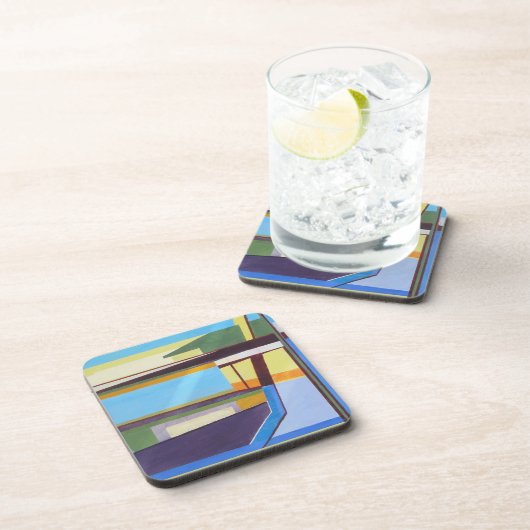 Multi blaues Untersetzer-Set Getränkeuntersetzer (Rechte Seite)