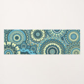 Multi Blue Green Mandalase Yogamatte (Rückseite (Horizontal))