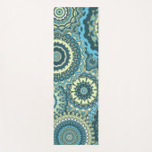 Multi Blue Green Mandalase Yogamatte (Vorderseite)