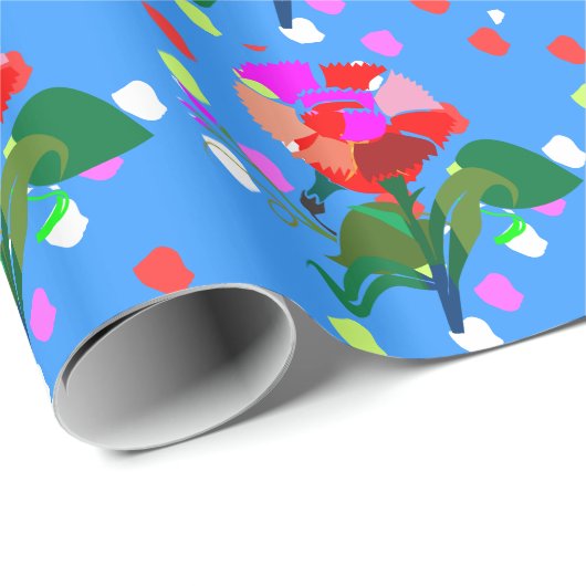 Multi BLUMEN-PUNKTE: Glückliche Geschenkpapier (Rolleneckpunkt)