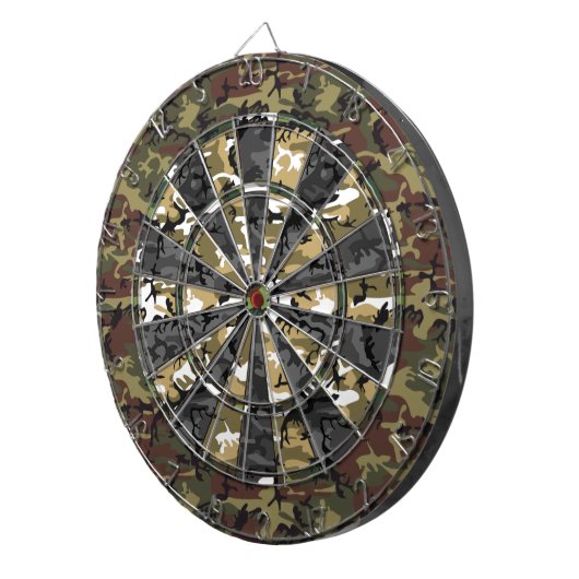 Multi-Camouflage-Dart-Board Dartscheibe (Vorderseite rechts)