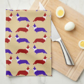 Multi Cardigan Corgi Geschirrtuch (Viertel Falte)