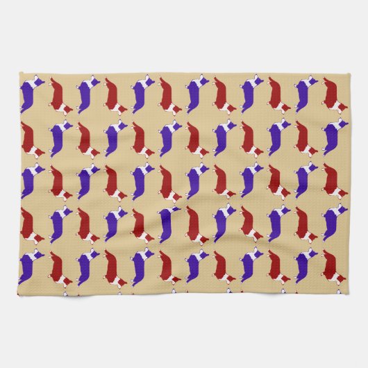 Multi Cardigan Corgi Geschirrtuch (Horizontal)