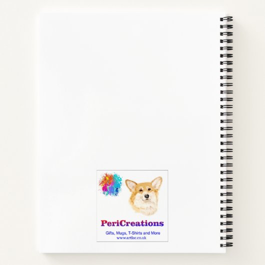 Multi Cardigan Corgi Notizblock (Rückseite)