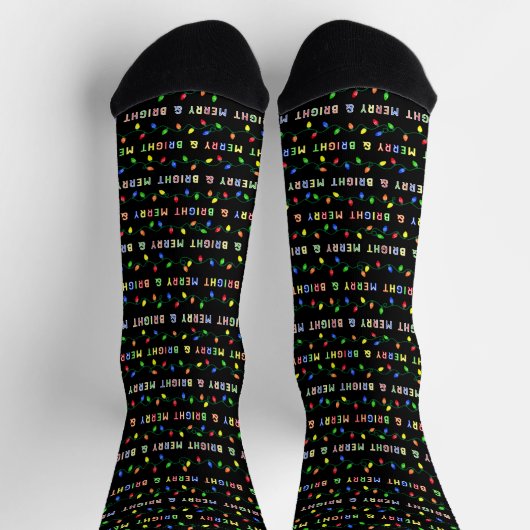 Multi Christmas Lights Socken (Oben)