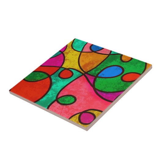 Multi - Color Abstract Design Fliese (Seite)