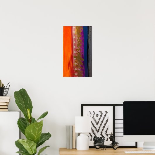 Multi-color Abstract Stripes Poster (Heimbüro)