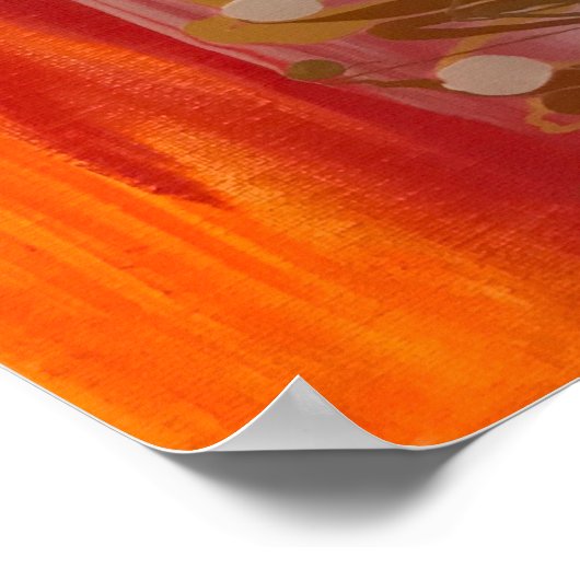 Multi-color Abstract Stripes Poster (Ecke)