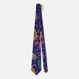 Multi Color Blur Boho Paisley Neck Tie Krawatte