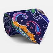 Multi Color Blur Boho Paisley Neck Tie Krawatte (Gerollt)